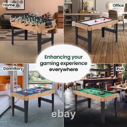 Naipo 48 10-in-1 Combo Game Table Foosball, Air Hockey, Pool & More