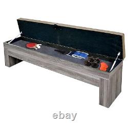 New Bluewave Driftwood 7-Ft Air Hockey Table Combo Set WithBenches