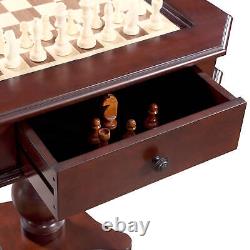 New Bluewave Fortress Chess, Checkers & Backgammon Pedestal Game Table & Chairs