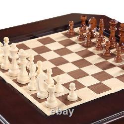 New Bluewave Fortress Chess, Checkers & Backgammon Pedestal Game Table & Chairs