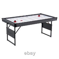 New Foldable 66 Inch Powered Air Hockey Table Set With Two Pushers & Two Pucks