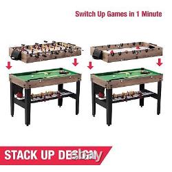 New MD Sports 48 Combo Air Powered Hockey, Foosball, and Billiard Game Table