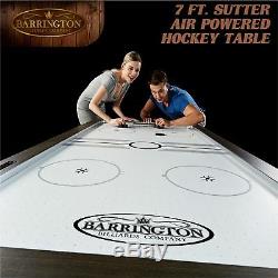 Oak Grey 7 Ft. Premium HEAVY DUTY Air Powered Hockey Table In Family Game Room