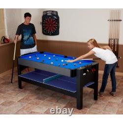 Original 6-Foot Easy Flip 3-in-1 Combination Multi-Game Table Air Hockey