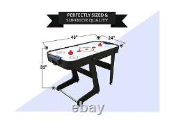 PUCK Calix 4-Foot Folding Air Hockey Table Black