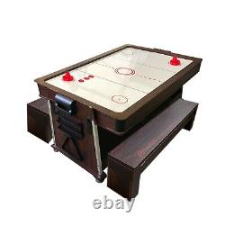 Pool Table 7ft + Air Hockey + Table Tennis + Table Mattew with Benches