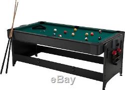 Pool Table Billiards 2-in-1 Glide Air Hockey Home Mancave Game Complete Set