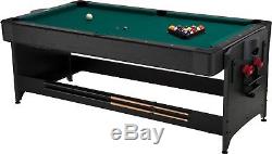 Pool Table Billiards 2-in-1 Glide Air Hockey Home Mancave Game Complete Set