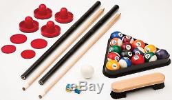 Pool Table Billiards 2-in-1 Glide Air Hockey Home Mancave Game Complete Set