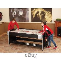 Pool Table Billiards 2-in-1 Glide Air Hockey Home Mancave Game Complete Set