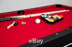 Pool Table Billiards 6 Foot Felt Cloth Dining Balls Game Cues Room Dorm 72 inch