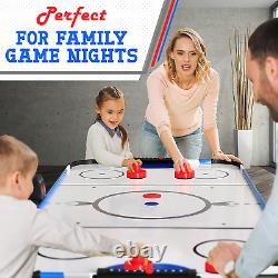 Powered Air Hockey Table, 4.5 Ft 54 Sports Arcade Games for Adults and Kids WithD