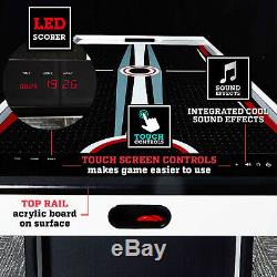 Premium 84 Air Hockey Table LED Touch Screen Scorer Gloss Finish 7 Black/Grey