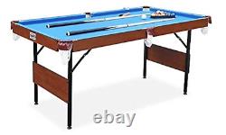 Rack Crux 55 in Folding Billiard/Pool Table Blue 3-in-1 Table Tennis Air Hockey