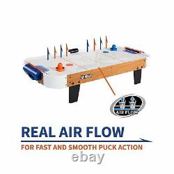 Rally and Roar Tabletop Air Hockey Table, Travel-Size, Lightweight, Plug-in