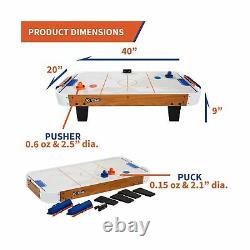 Rally and Roar Tabletop Air Hockey Table, Travel-Size, Lightweight, Plug-in