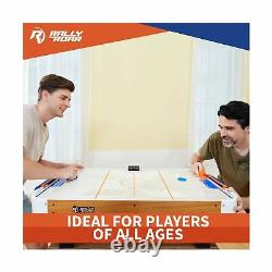 Rally and Roar Tabletop Air Hockey Table, Travel-Size, Lightweight, Plug-in