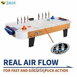 Rally and Roar Tabletop Air Hockey Table, Travel-Size, Lightweight, Plug-in Mi
