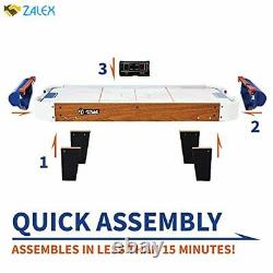 Rally and Roar Tabletop Air Hockey Table, Travel-Size, Lightweight, Plug-in Mi