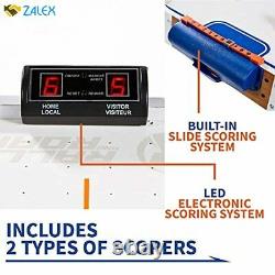 Rally and Roar Tabletop Air Hockey Table, Travel-Size, Lightweight, Plug-in Mi