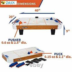 Rally and Roar Tabletop Air Hockey Table, Travel-Size, Lightweight, Plug-in Mi