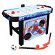 Rapid Fire BG1157M 42-in 3-in-1 Air Hockey Multi-Game Table + Kids Soccer Target