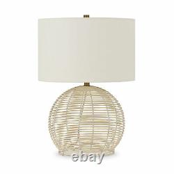 Rattan Table Lamp Living Room Office Bedroom Bedside Nightstand Bohemian Style