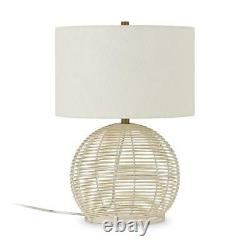 Rattan Table Lamp Living Room Office Bedroom Bedside Nightstand Bohemian Style