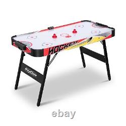 RayChee 58in Folding Air Hockey Table, LED Electronic Scoring Sports Hockey G