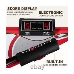 RayChee 58in Folding Air Hockey Table, LED Electronic Scoring Sports Hockey G