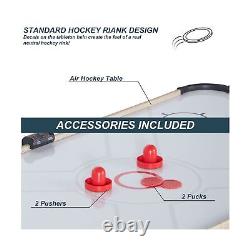 RayChee 58in Folding Air Hockey Table, LED Electronic Scoring Sports Hockey G