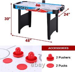 Raychee 48In Air Hockey Table for Kids and Adults, Portable Hockey Table WithLed S