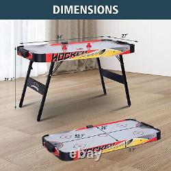 Raychee 54In Folding Air Hockey Table, LED Electronic Scoring Sports Hockey Game