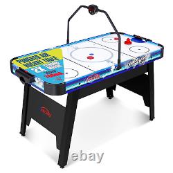 Rioloiuy 58 Air Hockey Table, Arcade Style with Powerful 700Ma Motor, Accurate