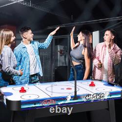 Rioloiuy 58 Air Hockey Table, Arcade Style with Powerful 700Ma Motor, Accurate