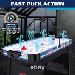 Rioloiuy 58 Air Hockey Table, Arcade Style with Powerful 700Ma Motor, Accurate