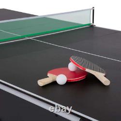 Rotating Swivel Air Hockey Billiards Pool Table And Table Tennis 3-In-1 NEW