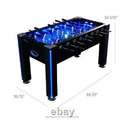 S Azure LED Table LED Light Up Foosball Table