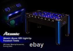 S Azure LED Table LED Light Up Foosball Table