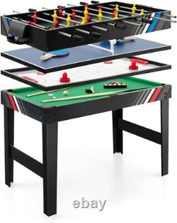 SereneLife 38 Table Top Air Hockey and 40 Foosball Set, 2-in-1 Swivel Game Tab