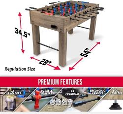 SereneLife 38 Table Top Air Hockey and 40 Foosball Set, 2-in-1 Swivel Game Tab