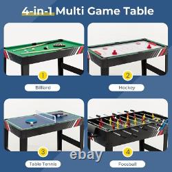 SereneLife 38 Table Top Air Hockey and 40 Foosball Set, 2-in-1 Swivel Game Tab
