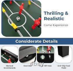 SereneLife 38 Table Top Air Hockey and 40 Foosball Set, 2-in-1 Swivel Game Tab