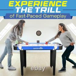 SereneLife 48 Air Hockey Game Table with 2X Stronger Motor, Digital LED Scorebo