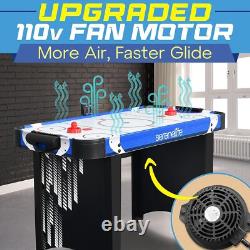 SereneLife 48 Air Hockey Game Table with 2X Stronger Motor, Digital LED Scorebo