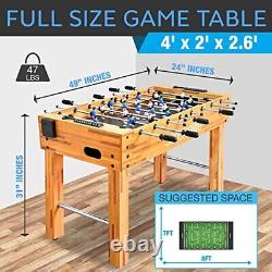 SereneLife 48in Competition Sized Foosball Table, for Home, Arcade Game Room