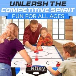 SereneLife 54'' Air Hockey Table with 2 Pucks, 2 Pushers, Digital LED Score Board