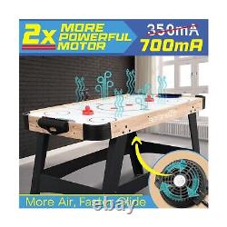 SereneLife 58 Air Hockey Game Table with 2X Stronger Motor, Digital LED Scor