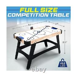 SereneLife 58 Air Hockey Game Table with 2X Stronger Motor, Digital LED Scor