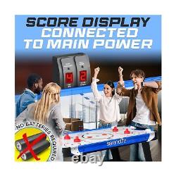 SereneLife 58 Air Hockey Game Table with Strong Motor, Digital LED Scoreboar